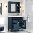 Bathroom Vanity With Medicine Cabinet, Royal Mirror Cabinet, Modern Bathroom Storage Cabinet With 2 Soft Closing Doors And 4 Drawers by Unique Piece Furniture