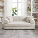 Modern 2 Tone Fabric Convertible Sleeper Sofa Bed by HouseOfZazla