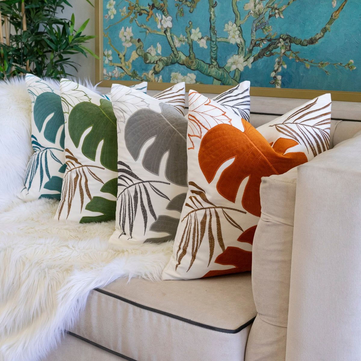 Autumn Vibes Leaf Accent Pillow Set of 2, photo 9 of 10