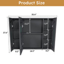 Aluminium Medicine Cabinet Mirror With LED Light And Defogging Function - Gray