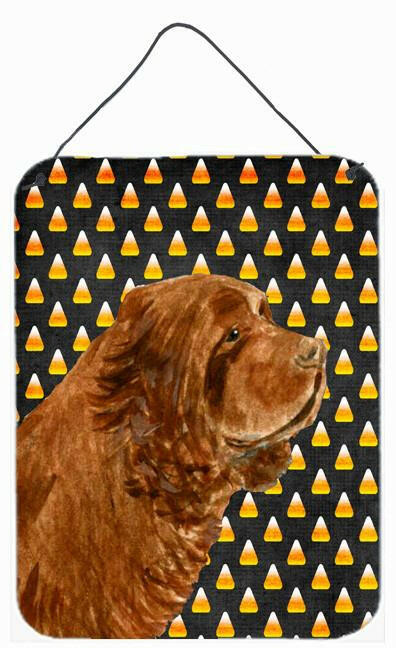 Sussex Spaniel Candy Corn Halloween Portrait Wall or Door Hanging Prints