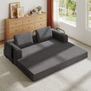 Convertible Sleeper Sofa Bed With Cylindrical Pillow, Fixed Shape Frame by Unique Piece Furniture