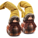 Gnomes Decorations, For Fall Thanksgiving Table Decorations (Set of 2) - Brown / Yellow by Unique Piece Furniture