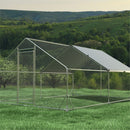 Large Metal Chicken Coop, Walk In Poultry Cage Hen Run House Rabbits Habitat Cage Spire Shaped Coop With Waterproof And Anti Ultraviolet Cover by HouseOfZazla