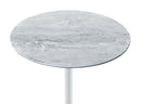 Orbit - 15.5" End Table With Height Adjustable Marble Textured Top by HouseOfZazla