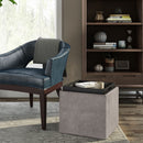 Rockwood - Upholstered Cube Storage Ottoman With Tray by Unique Piece Furniture
