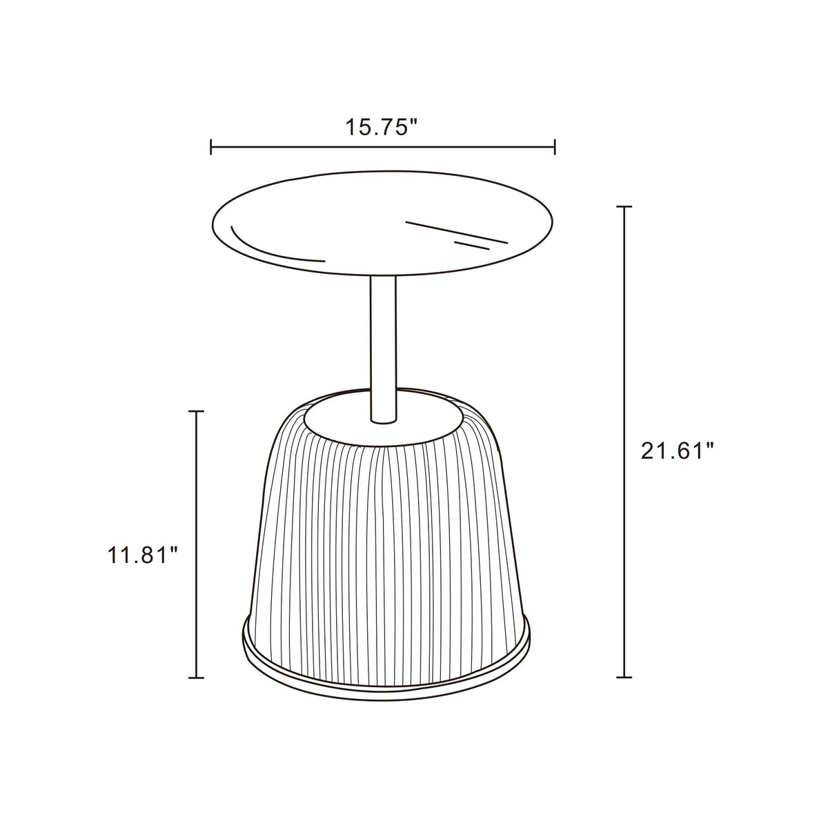 Anderson - Upholstered End Table With Round Top, photo 8 of 16