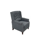 New Design Classic Waterproof Fabric Living Room Pull Button Sofa, High Back Manual Recliner Chair Cinema Home Theatre Cozy Recliner Sofa - Dark Gray by HouseOfZazla