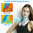 Portable Neck Hanging Fan Hands-free Cooling Personal Fan with 3 Speeds 360¼Air Flow Adjustable Neck Width for Home Office Travel Dormitory