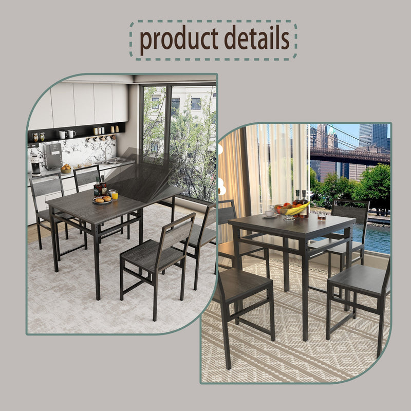 Extendable Dining Table Set with 4 Chairs, photo 3 of 10