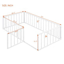 Metal Floor Bed Frame With Fence And Door by HouseOfZazla