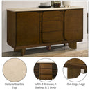 Kasha - Server With Marble Top Top - Vintage Oak by Unique Piece Furniture