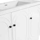 Contemporary Freestanding Bathroom Vanity With Resin Sink & Soft-Close Cabinet Doors by Unique Piece Furniture