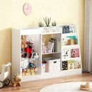 Bookshelf And Toy Storage, 3 Tier Montessori Bookcase With Stuffed Animal Organizer - White by HouseOfZazla