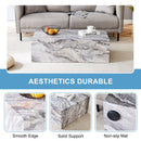 Elegant Grey Stone Pattern Coffee Table
