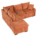 Convertible Sofa Bed Sectional Sofa Sleeper L-Shaped Sofa With A Storage Ottoman, Two Pillows, Two Power Sockets And Two USB Ports For Living Room by HouseOfZazla