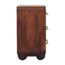 Solid Wood 3-Drawer Rounded Chest