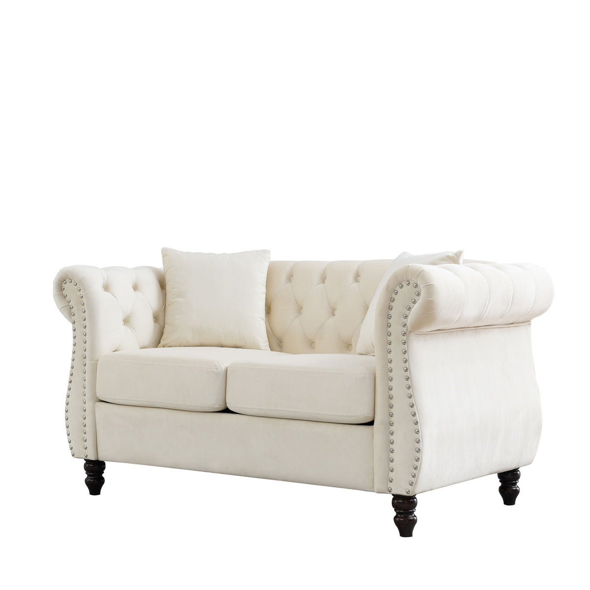 Chesterfield Sofa With Rolled Arms And Nailhead Trim, photo 21 of 40