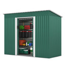4.2 x 9.1 Ft Outdoor Storage Shed, Metal Tool Shed with Lockable Doors Vents, Utility Garden Shed for Patio Lawn Backyard, Green