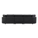 Modern 3 Seater Upholstered Sofa With Curved Design by HouseOfZazla