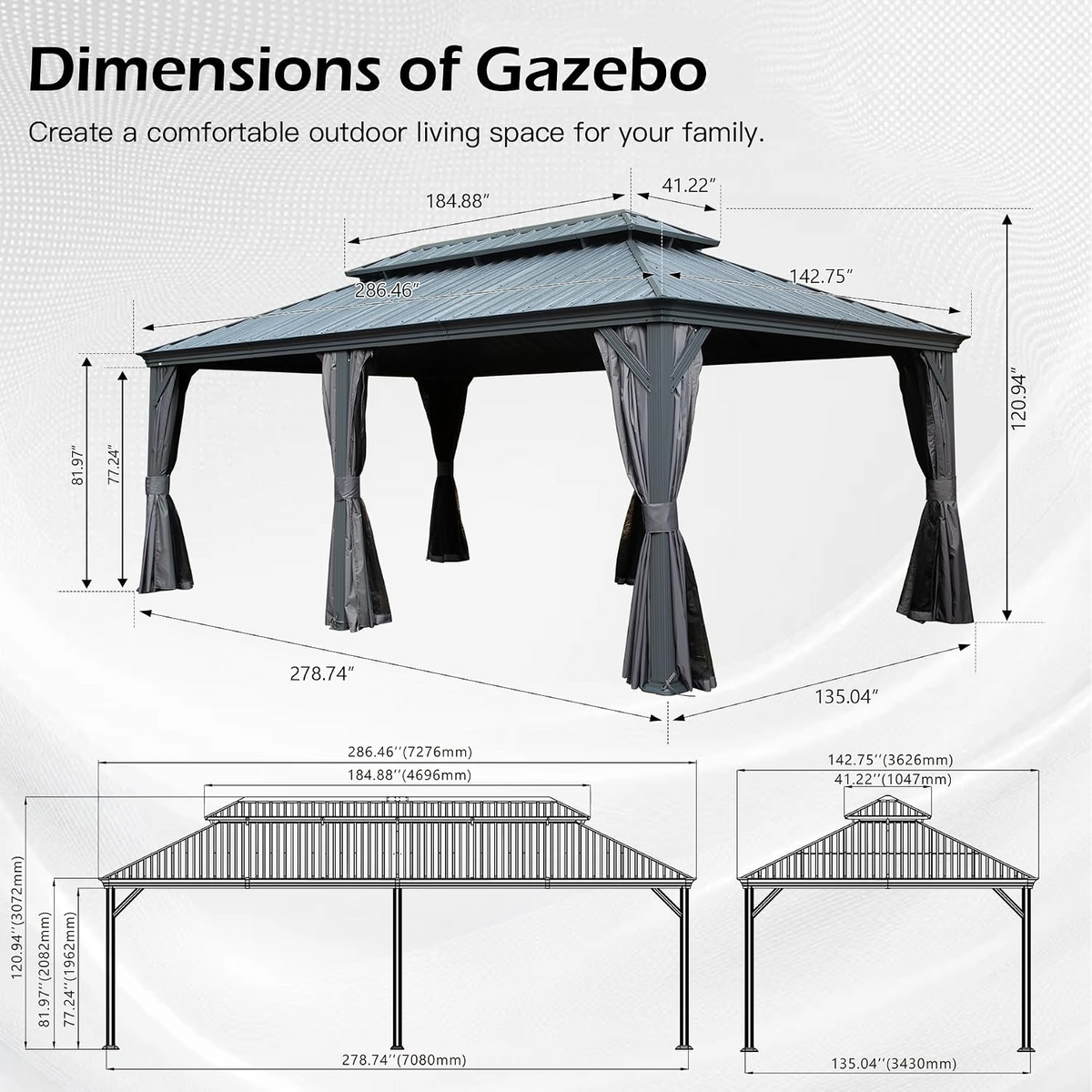 12x24FT Outdoor Gazebo, photo 2 of 9