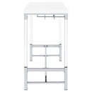 Tonneson - Bar Table With Trestle Base And Wine Storage - White