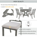 Dining Set With Extendable Round Table And 4 Upholstered Chairs by HouseOfZazla