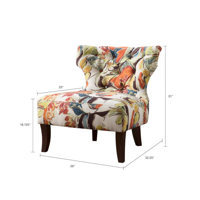 Erika - Accent Chair With Printed Upholstery - Multi, photo 3 of 5