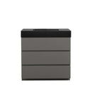 Alice 36" Gray Bathroom Vanity with Sink, Large Storage Freestanding Bathroom Vanity for Modern Bathroom, One-Piece Black Sink Basin without Drain and Faucet