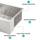 Classic Ceramic Farmhouse Sink Workstation Single Bowl With Durable Finish