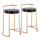 Fuji - Round Contemporary Fixed Height Counter Stool (Set of 2) by HouseOfZazla