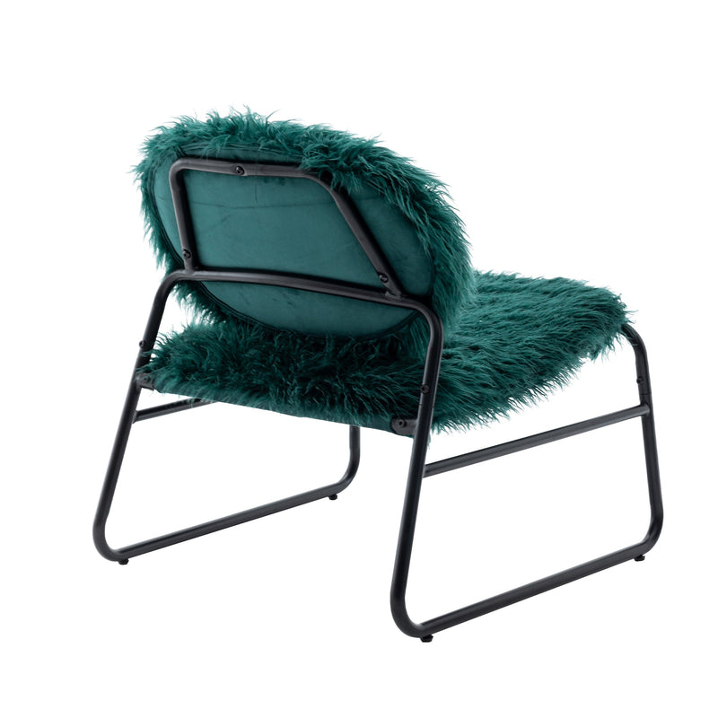 Accent Chair - Modern Industrial Slant Armchair with Metal Frame - Premium High Density Soft Single chair for Living Room Bedroom