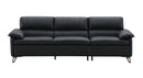 Eilene - Top Grain Leather Sofa - Black by HouseOfZazla