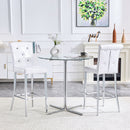 Bar Chairs & Crystal Clasp Design (Set of 2)