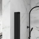 Bathtub Screen Panel Shower Door 180° Pivot - Black by HouseOfZazla