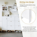 On Trend Multifunctional Tipping Bucket Shoe Cabinet With Storage Shelf & 6 Flip Drawers