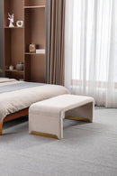 Walker Edison | Boucle Ottoman Footstool Bench