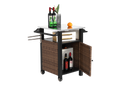 Single Door Outdoor Bar Cart with Stainless Steel Tabletop