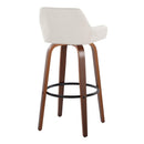 Daniella - Contemporary Fixed Height, Barstool & Swivel And Round Footrest (Set of 2) by HouseOfZazla