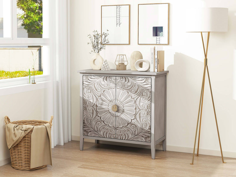 2 Door Cabinet, American Furniture, Suitable for Bedroom, Living Room, Study