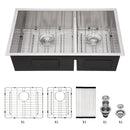 Modern Double Bowl Undermount Sink Design With 10" Deep Basins by HouseOfZazla