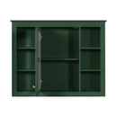 Wall Mounted Medicine Cabinet With Mirror, Storage Cabinet Featuring 6 Open Shelves And Adjustable Interior by HouseOfZazla