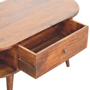 Oval Coffee Table With 1 Drawer - Chestnut by Unique Piece Furniture