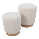 Marla - Contemporary, Nesting Ottoman Set by HouseOfZazla