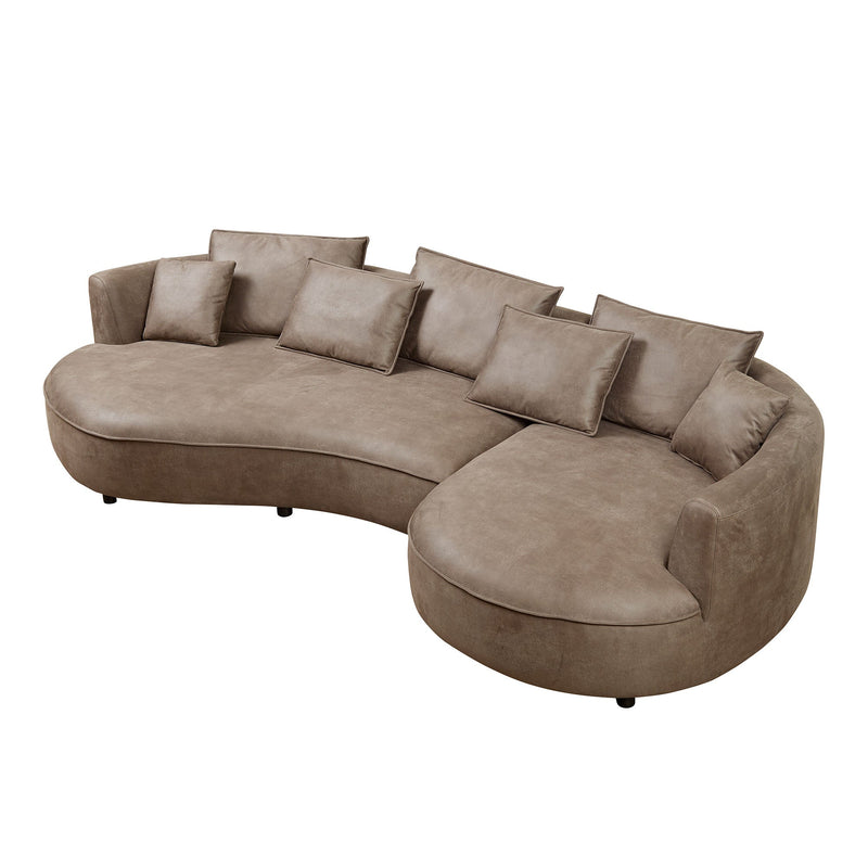128.74 Inch Modern Sectional Curved Sofa Couch, photo 3 of 9