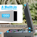 260 Gallon Deck Box, Waterproof Resin Large Outdoor Storgae Box for Patio Furniture, Patio Cushions, Gardening Tools, Pool and Sports Supplies, Lockable (Black)