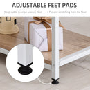 55 Inch Home Office Computer Desk Study Writing Workstation with Storage Shelves, Elevated Monitor Shelf, CPU Stand, Durable X-Shaped Construction, Oak Wood Grain