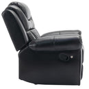 Home Theater Seating Manual Recliner Chair, Led Light Strip For Living Room - Black by HouseOfZazla