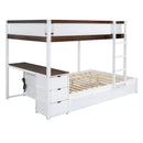 Bunk Bed With Twin Size Trundle, Storage And Desk by Unique Piece Furniture