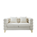3-seater + 3-seater Combination sofa.White teddy(Ivory)